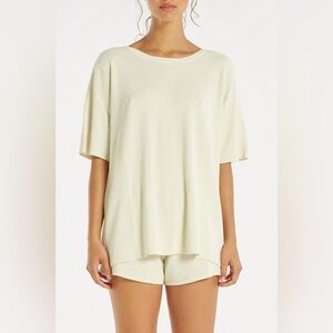 Zulu & Zephyr - SIGNATURE RIB KNIT TEE - WARM WHITE